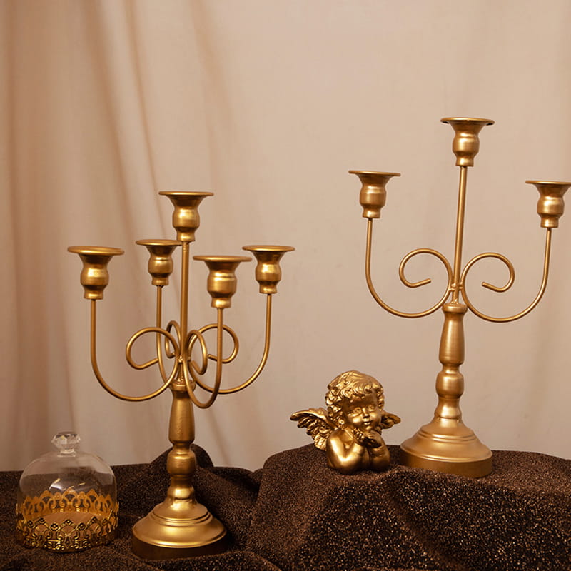 5-Candle Aurum Metallum Candela Candelabra Candelabra Prandium Candelabra Candelabra Pro Nuptiale Centerpiece