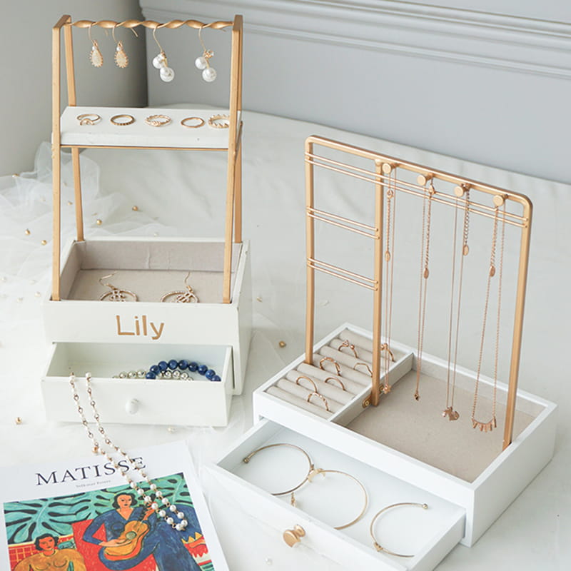 Customized Handmade Jewelry Holder, Jewelry Collection Store, Tabletop Necklace Bracelet Inaures Jewelry Organizer