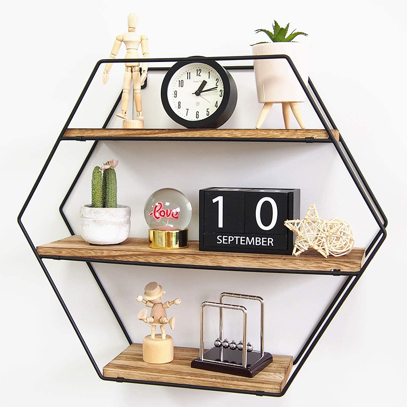Iron Craft Display Rack Storage Unit Bathroom Shelves Circle Shelf Metal Round Wall storage eculeo pro Cubiculum Kitchen Office Home