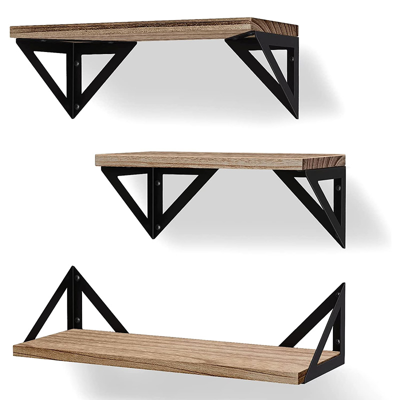 PLUTEUM ligneum antiquus ornamentum parietis ornatum fasciae metallicae pensilis pluteae fluitantis instruitur ornatus ornatus ligneus shelf